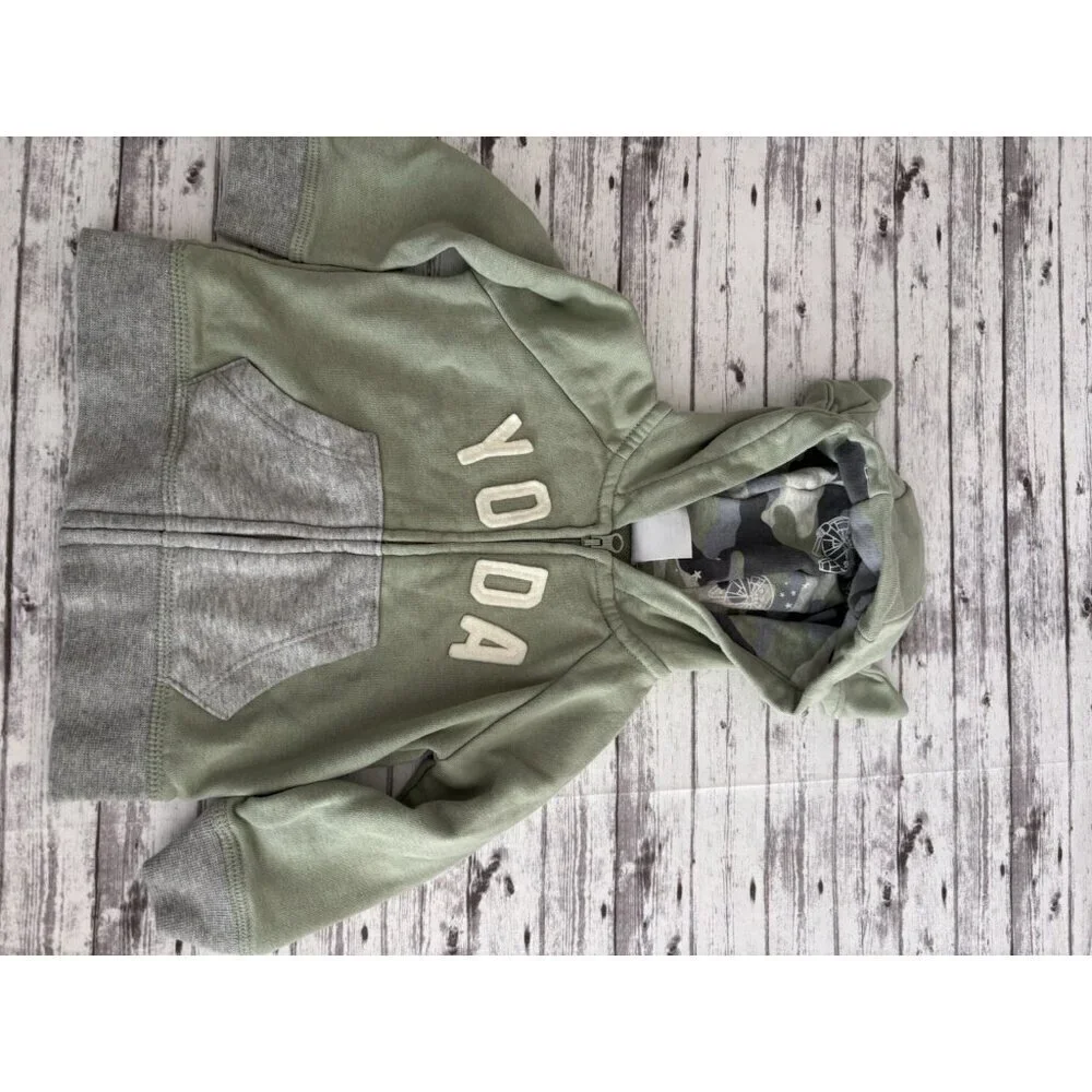 Yoda Star Wars Zipper Hoodie Baby Gap 3-6M Sweatshirt Top with Ears & Shorts Set
